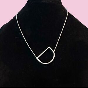 Cai silver tone sideway initial letter D necklace
